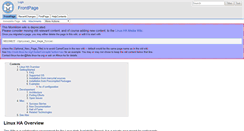 Desktop Screenshot of moin.linux-ha.org